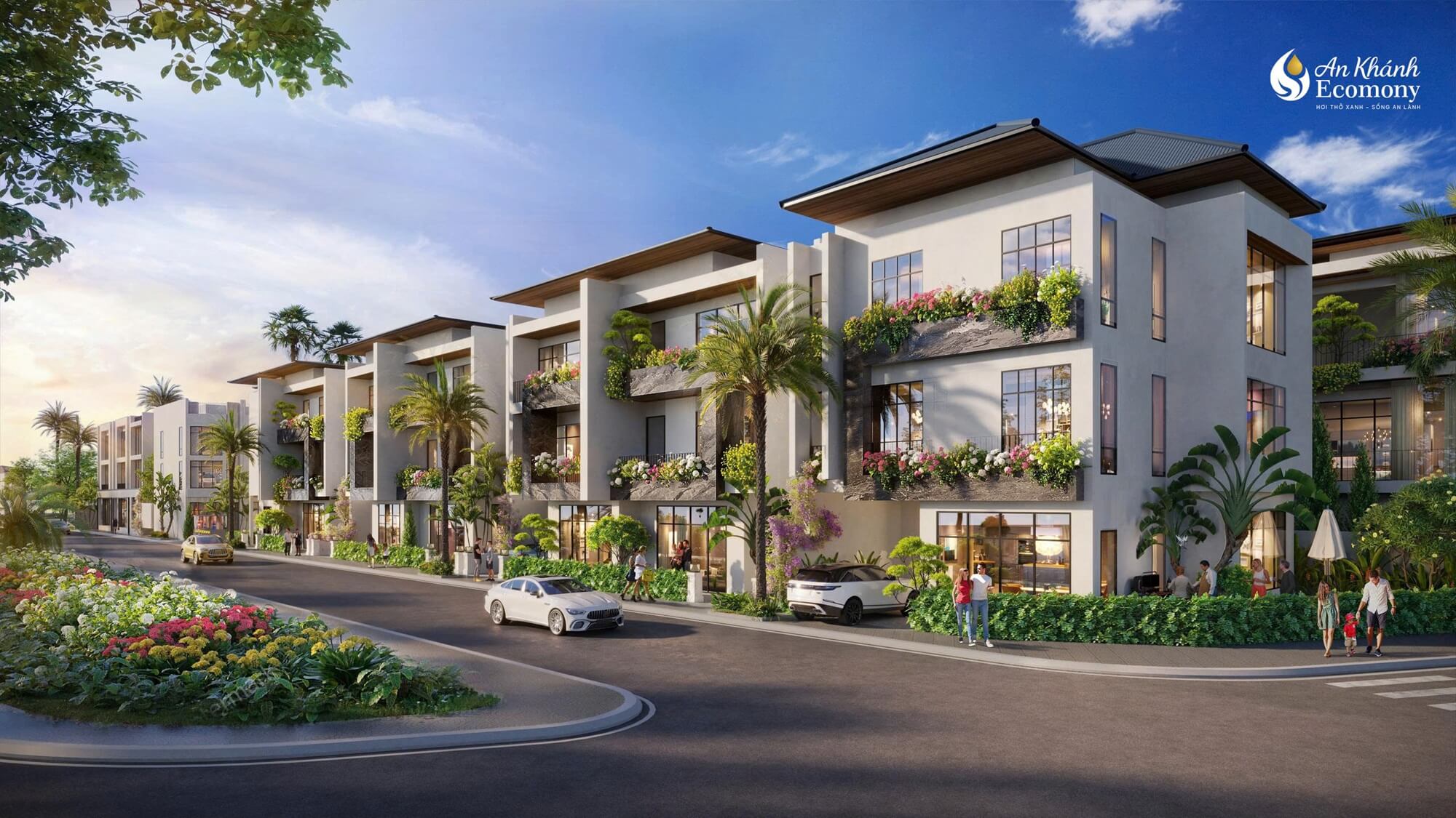 biệt thự dự án An Khánh Ecomony sơn đồng