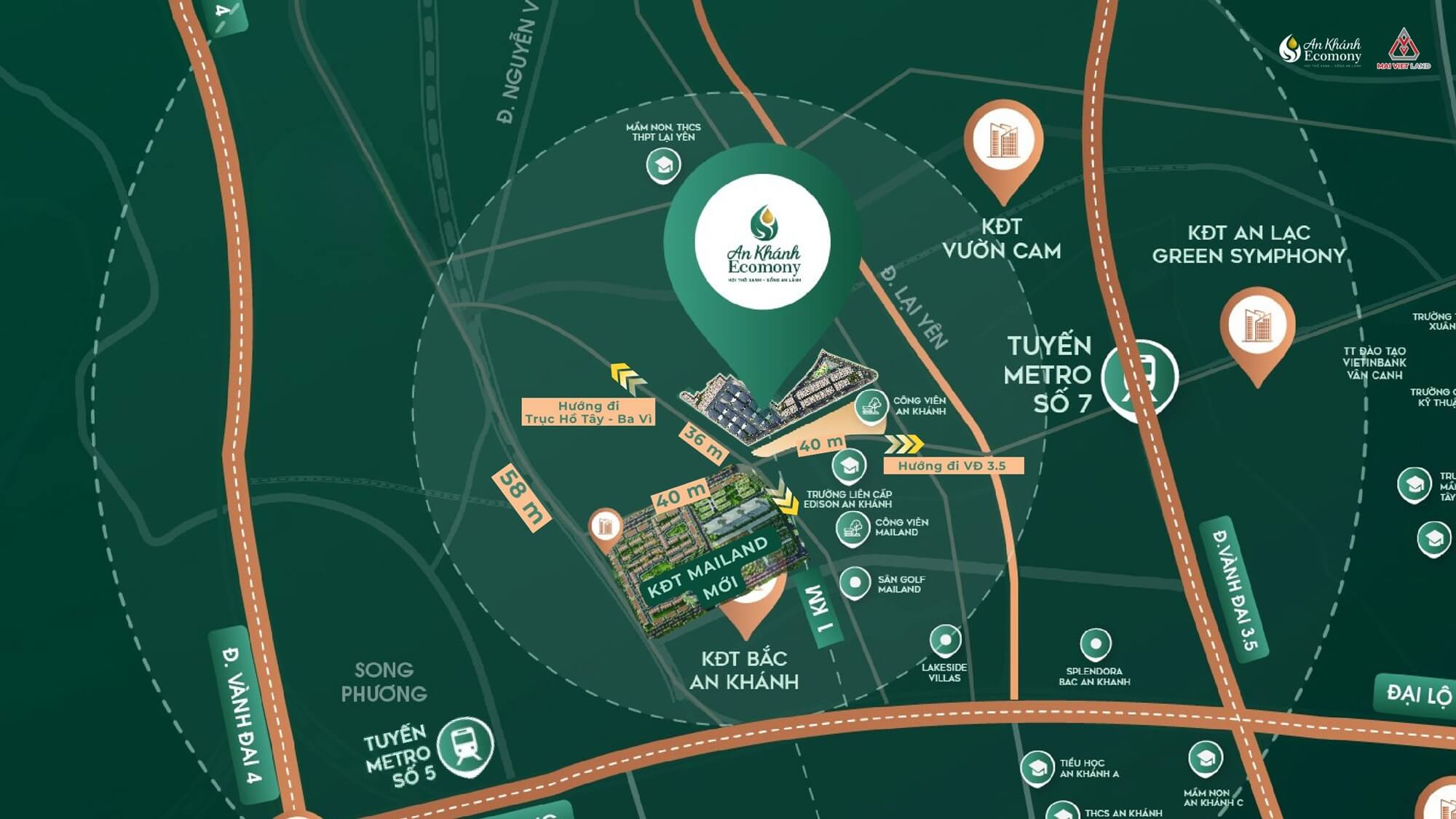 Vị trí dự án An Khánh Ecomony Sơn Đồng